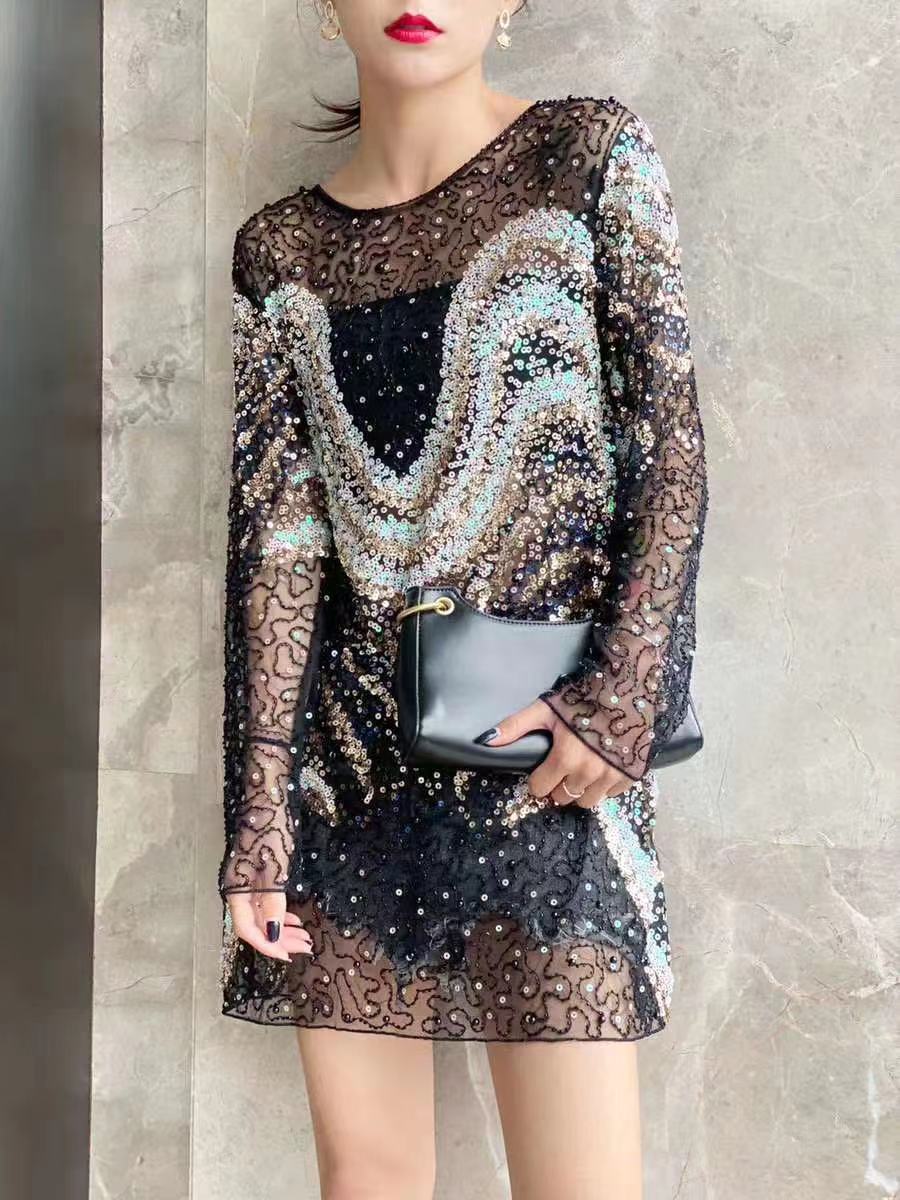 Sequin Shirt Silver Sequin Top