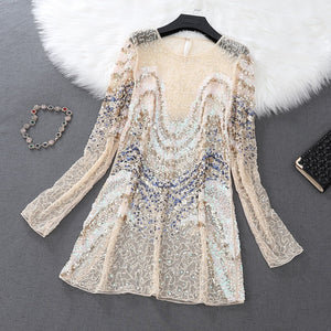 Sequin Shirt Silver Sequin Top