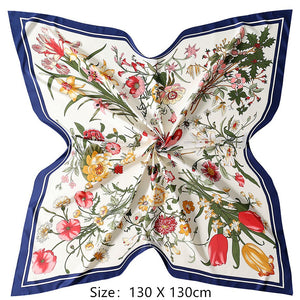 130cm Luxury Brand Twill Silk Scarf