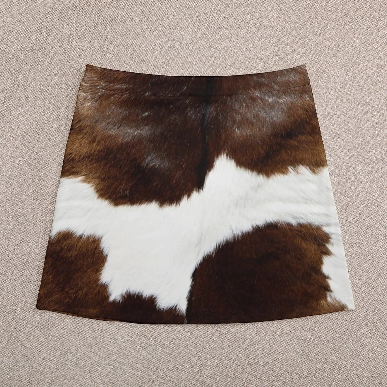 Rustic Ranch Cow Print Mini Skirt