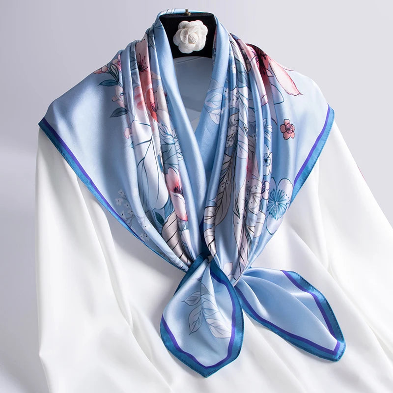 100% Natural Silk Square Scarf