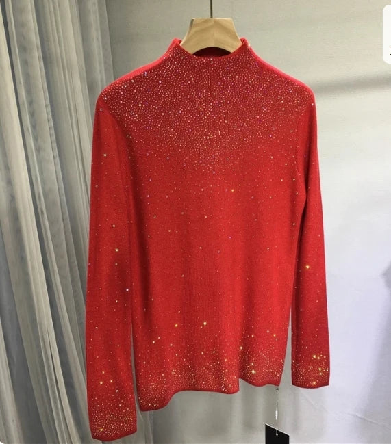 Hot Diamond Sparkling Turtleneck Sweater