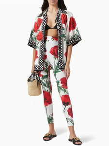 Retro Geometric Print Two-piece 2025