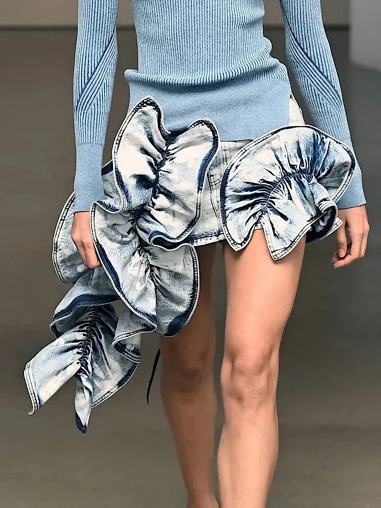 Irregular Denim Skirts