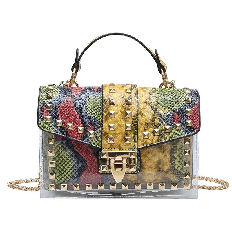 Studded Graffiti Crossbody Bags