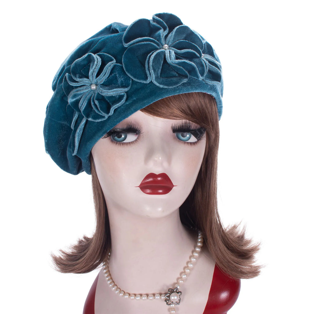 1920 Vintage Style Velvet Beret