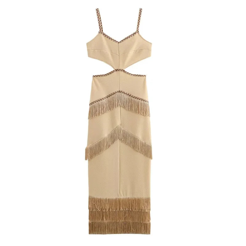 Sexy Fringe Slip Dress