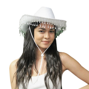 Rhinestones Tassels Hat