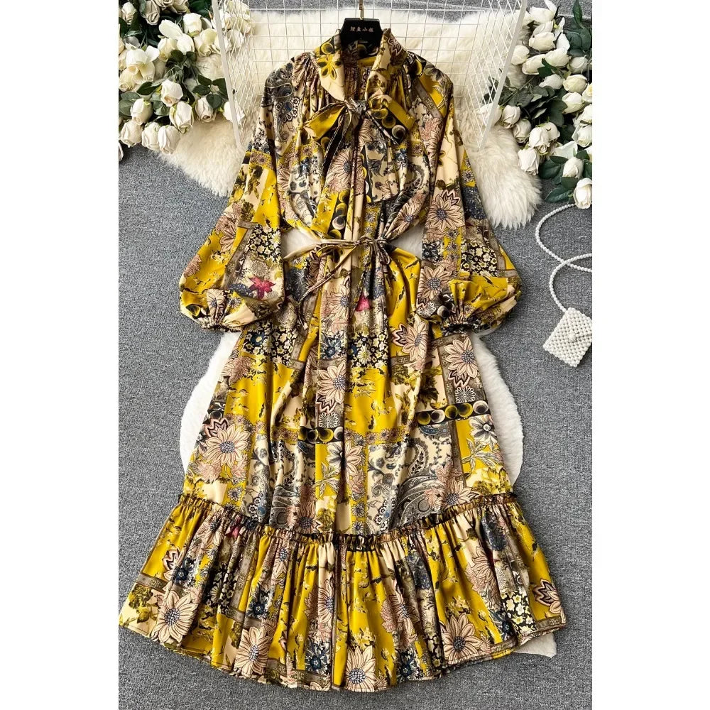 Floral Print Elegant Dresses