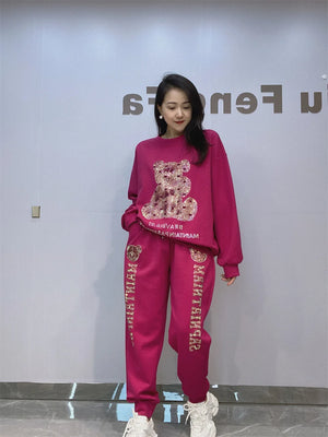 Cartoon Bear Oversized 2 Pieces Sets