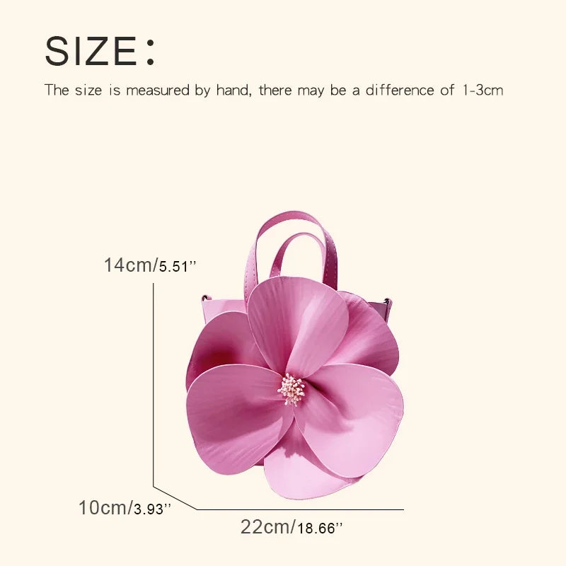 Pink Design Flower Clutches Bag