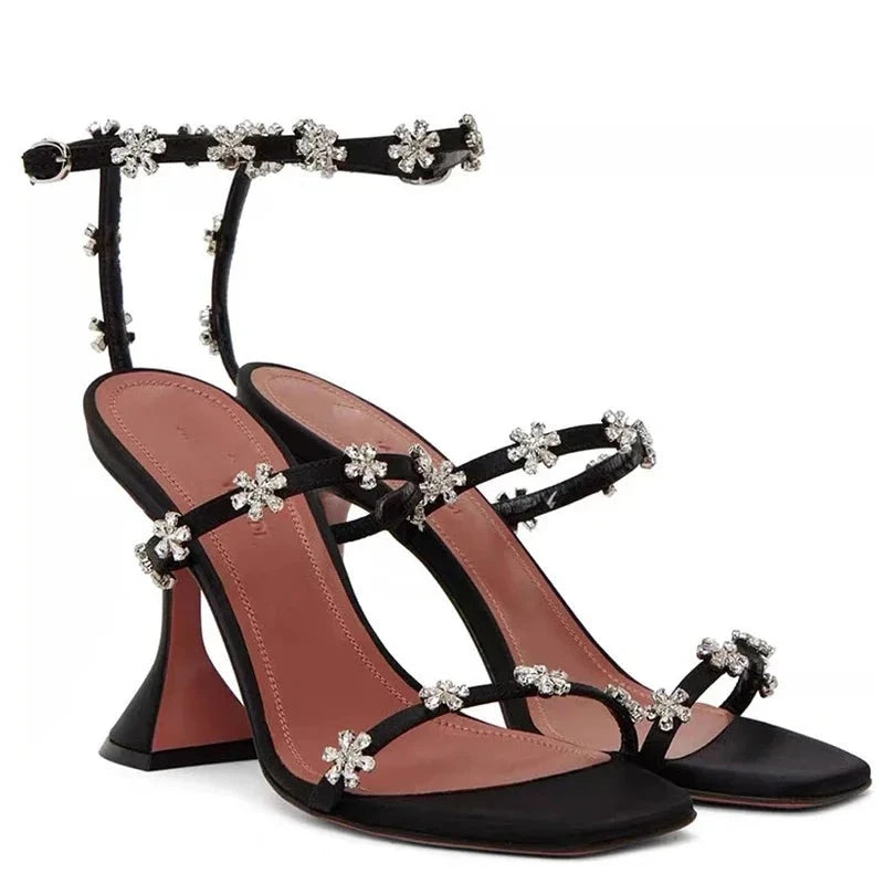 Luxury Crystal Flowers Sandals