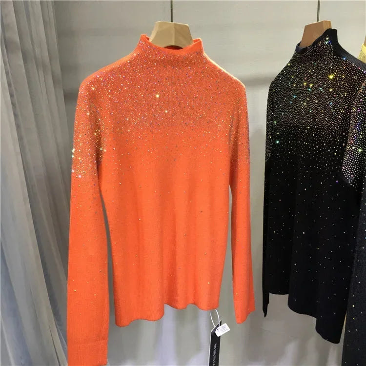 Hot Diamond Sparkling Turtleneck Sweater