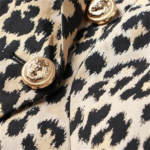 Leopard Print High Quality Blazer