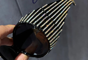 Bling Diamond Oval Punk Sunglasses