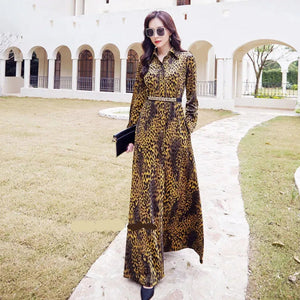 2024 High-End Slim Leopard Print Loose Dress