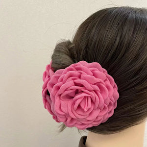 Rose Flower Hair Claw Clips