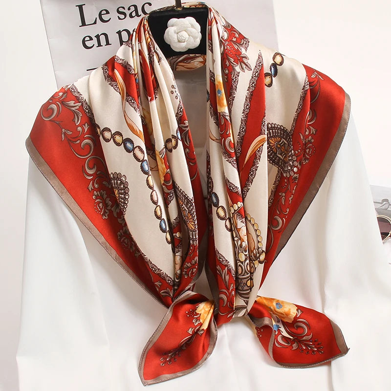 100% Natural Silk Square Scarf