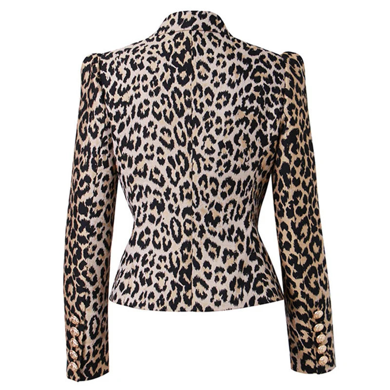 Leopard Print High Quality Blazer