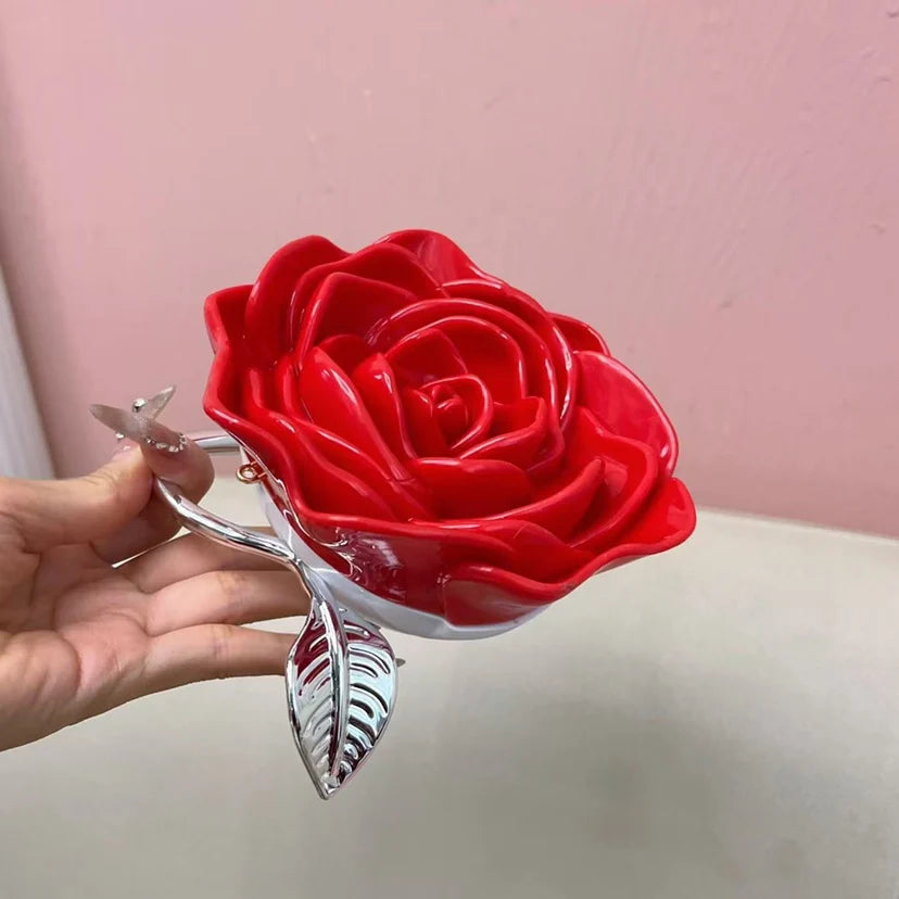 Rose Acrylic Clutch Bag