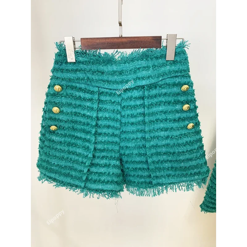 Green Woolen Blazer with Tassel