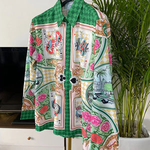 Print long-sleeved Men's Shirt