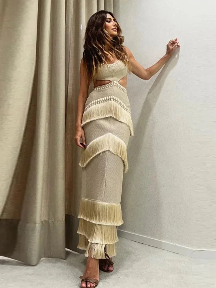 Sexy Fringe Slip Dress