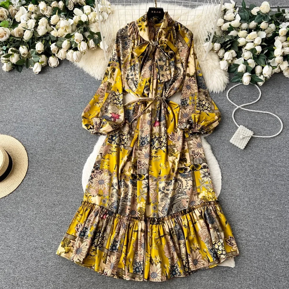 Floral Print Elegant Dresses