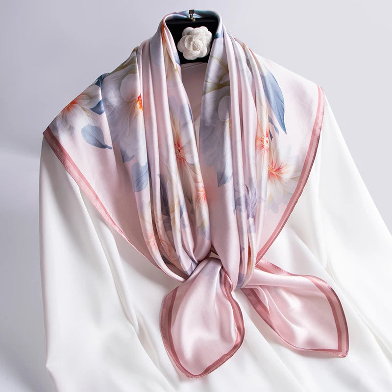 100% Natural Silk Square Scarf