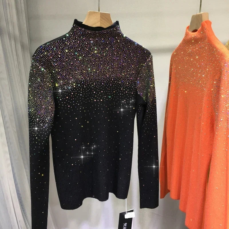 Hot Diamond Sparkling Turtleneck Sweater