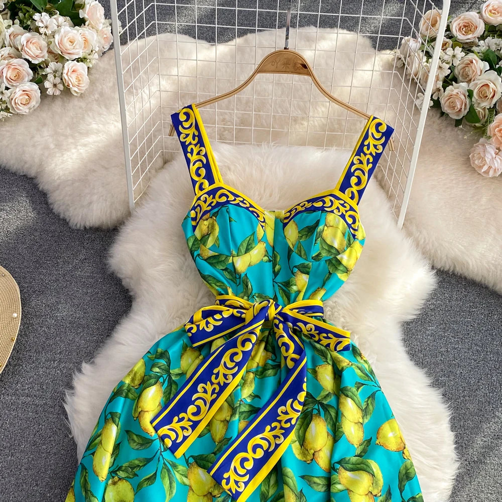 Lemon Print Sundress