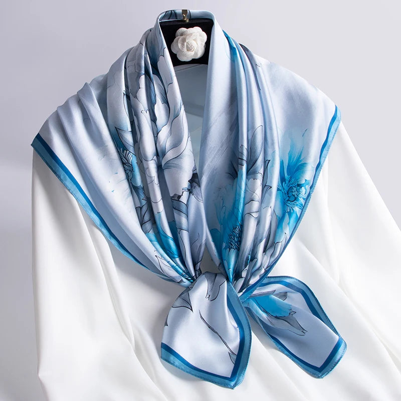 100% Natural Silk Square Scarf