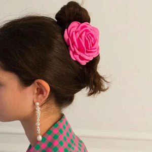 Rose Flower Hair Claw Clips