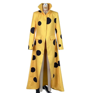 Beautyblue Polka-Dot Woolen Coat