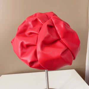 Japanese PU Leather Beret Hat