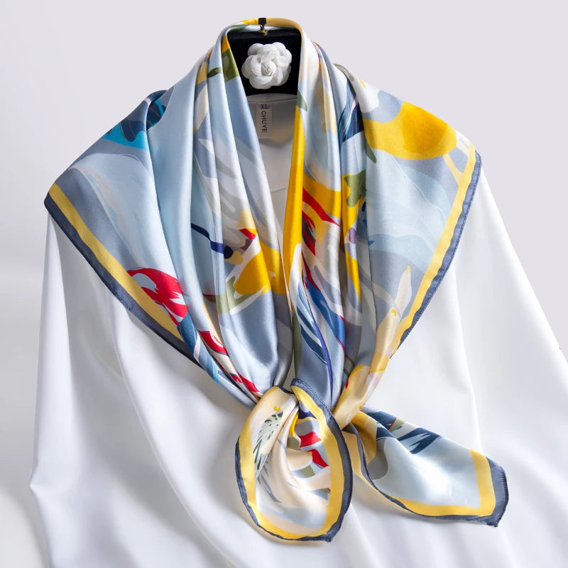 100% Natural Silk Square Scarf