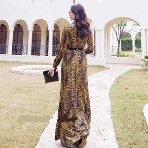 2024 High-End Slim Leopard Print Loose Dress