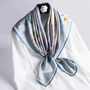 100% Natural Silk Square Scarf