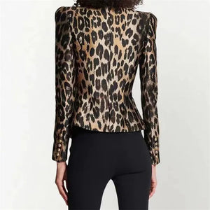 Leopard Print High Quality Blazer