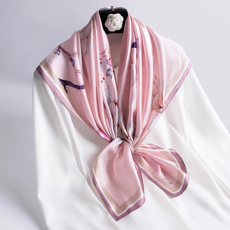 100% Natural Silk Square Scarf