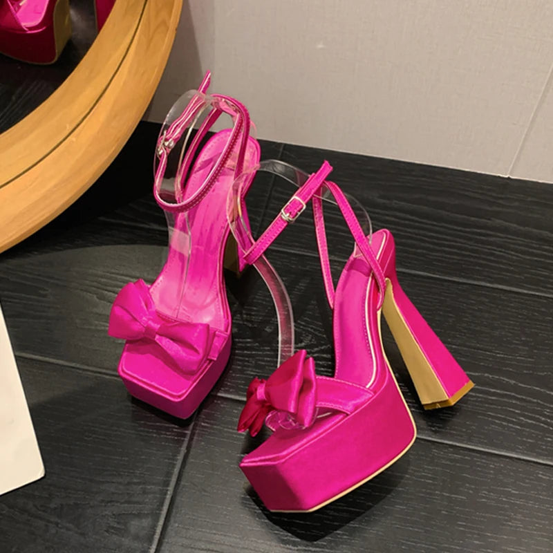 Runway Style Ultra High Heels Platform Sandals