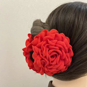 Rose Flower Hair Claw Clips