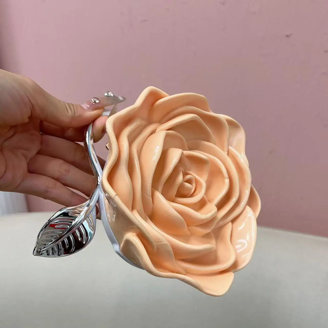 Rose Acrylic Clutch Bag