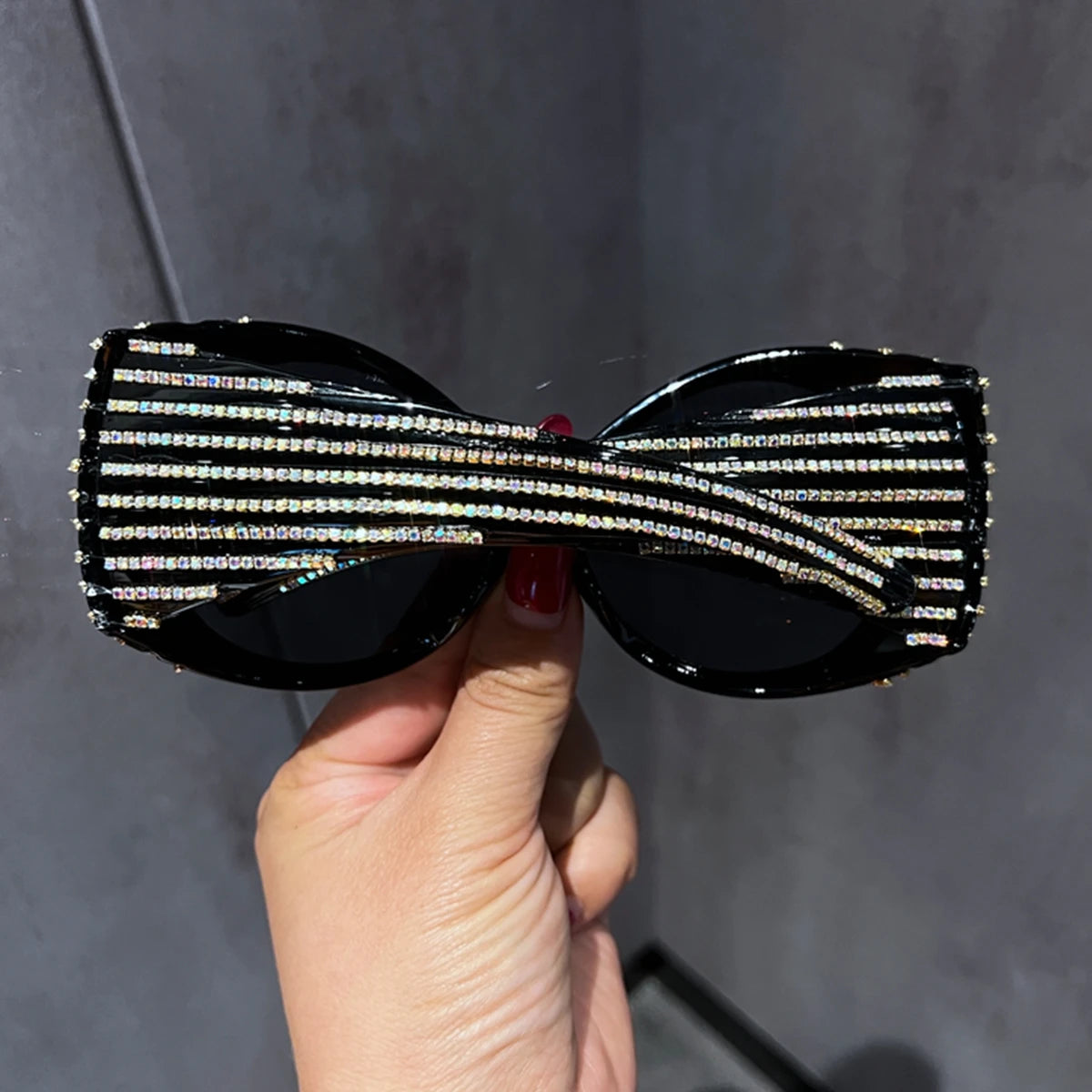 Bling Diamond Oval Punk Sunglasses