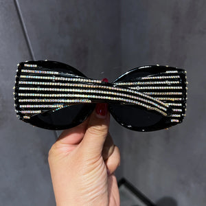 Bling Diamond Oval Punk Sunglasses