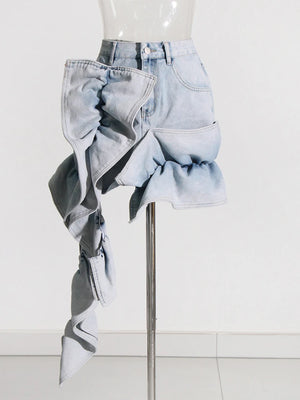 Irregular Denim Skirts