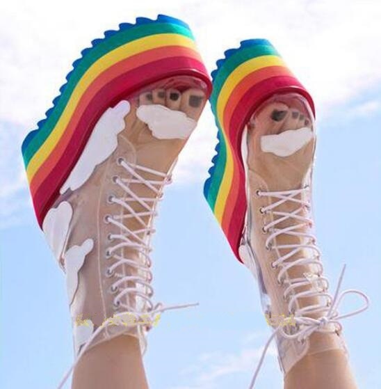 Rainbow Platform Shoe