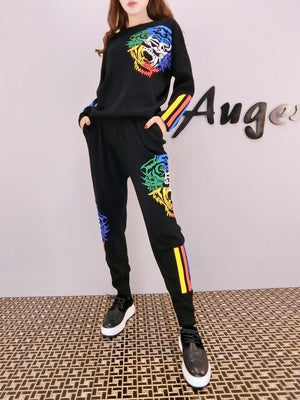 2pcs Sweater Pant Tracksuit