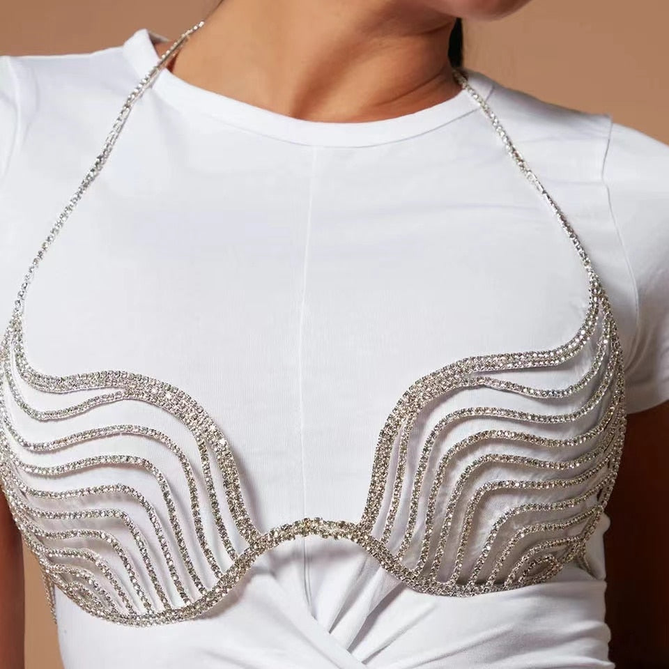 Rhinestone Bra