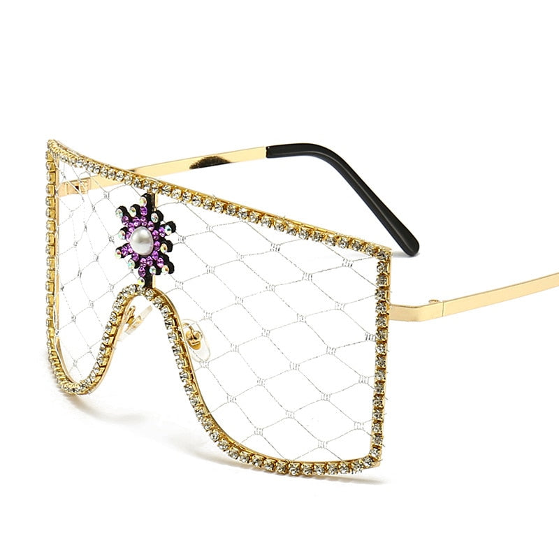 Luxury Diamonds Oversized Rhinestone Sunglass